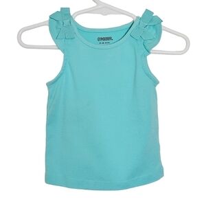 K1297 * Gymboree Ruffled Straps Tank Turquoise Size 6/12M